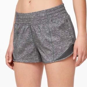Lululemon Hotty Hot Low Rise Shorts - Grey/Black Heather size 2.